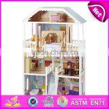 New Design Beautiful Princess Wooden Dollhouse for Children W06A218 thumbnail-1