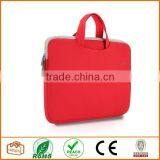 Laptop Case, PLEMO Nylon Lycra Fabric 14 Inch Laptop / Notebook Computer Case Briefcase Bag Pouch Sleeve, Red thumbnail-2