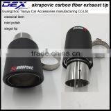 Carbon Fiber Akrapovic Muffler Tip in Exhaust System thumbnail-2