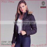 2014 Fashion Windbreaker Women Winter Quilted Puffer Jacket With Hood thumbnail-1