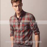 New Design Small Checked Blends Cotton Men Shirt SL0078 thumbnail-3