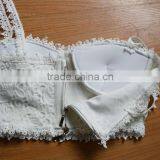 Hot 2015 Newest White Lace 2 Piece Set Knee Length Sexy Lady HL Bandage Dress Night Wear Celebrity Slim Dress thumbnail-6