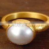 Pearls Gold Plated Rings thumbnail-1