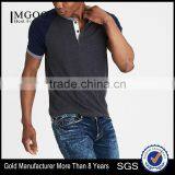 MGOO Factory Supplied Three Button Collar Dry Fit T-shirt Mens Curved Hem Plain T Shirts thumbnail-1