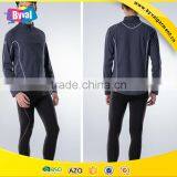 Mens Quick Dry Fit Tech Half Zip Pullover Sportswear Plain Grey 100% Polyester Shirts 1/2 Zipper Raglan Long Sleeve Top T Shirt thumbnail-1