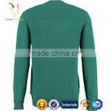 Green V Neck Long Sleeve Crop Cashmere Sweater Men Collar thumbnail-2