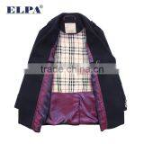 ELPA 2016 Latest Design Winter Wool Coat Dark Blue Boys Wool Overcoat With Elbow Patches thumbnail-3