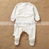 2017 Spring Long Sleeves Baby Infants Romper Stripe Pattern Natural Colored Cotton Bodysuit Jumpsuit Onesie Wear Clothes thumbnail-2