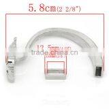 Half Bracelet Bangle Bar With Slider Halloween Owl Silver Tone Red & Clear Rhinestone 5.8cm x 1.7cm, 2Sets thumbnail-2