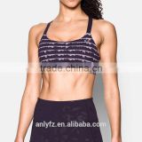 Anly latest design fitness wear women good quality all over printed high impact running girls sporst bra yoga padded
