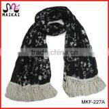 Wholesale New Fashion Lady's Embroidery Cotton Shawl Scarf thumbnail-1