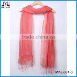 High Quality Solid Colour Lady's Fashionable Linen Scarf thumbnail-1
