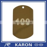 50*30mm steel name tag pendant with laser engraved logo