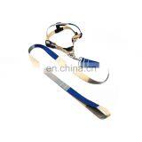 Dog Leash Collar Set With Gradient Color of Blue and Yellow Durable Adjustable Dog Collar Retractable Dog Leash
