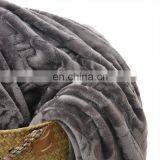 New Arrival Polyester Printed Dark Grey Flannel Fleece Brushed Blanket in Bulk Wholesale Winter Blanket thumbnail-5