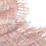 Wholesale High Quality Soft Pink Throw Blanket With Tassels For Home thumbnail-5