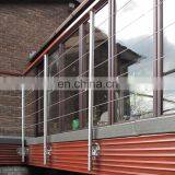 Outdoor Metal Low Price Per Metre Floor Mount Prefabricated Glass Railing Balustrade Price thumbnail-3