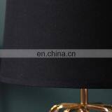 New Arrival Exquisite Metal Base Design Black Cotton Lampshade Modern Bedroom Table Lamp for Hotel thumbnail-5