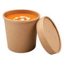 Souper Food Container 8oz Kraft- Kraft Takeaway Soup Pot- Brown Soup Containers With Lids thumbnail-5