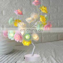 Rose Flower Tree LED Table Lights USB/Battery Parties Christmas Wedding Gifts LED Rose Flower Table Lamps thumbnail-2