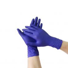 China Purple Powder Free Nitrile Disposable Gloves For Medical Industry Field Factory thumbnail-1