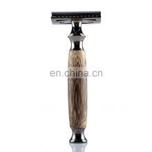 Private Label Razor Blade Black Bamboo Wood Double Edge Safety Razor thumbnail-1