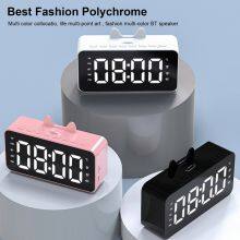 New Design Cute Alarm Clock Wireless Speaker Public Address Portable Waterproof Mini Touch Light Wireless Speaker thumbnail-3