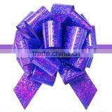 HOT SALE! Holographic Purple PP Butterfly Ribbon Pull Bow for Wedding /Birthday Flower Decoration thumbnail-1