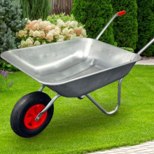 Construction Wheelbarrow With1mm Thick Base and 90L Capacity for Heavy Loads thumbnail-5