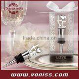 "LOVE" Chrome Bottle Stopper Wedding Wine Stopper Wedding Wine Opener Wedding Favor Wine Stopper,Silver thumbnail-1