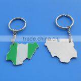 Nigeria Keychain / Custom Engraved National Flag Colors Metal Keychain /Nigeria thumbnail-1