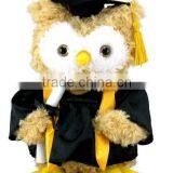 Singing Dancing Graduation Owl Plush Toy /Stuffed Musical Toy Owl Wearing Graduation Dress/Soft Owl of Graduation Gift thumbnail-1