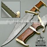 CITIZEN KNIVES, BEAUTIFUL CUSTOM HAND MADE DAMASCUS STEEL HUNTING BOWIE KNIFE