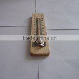 Household Indoor Wooden Thermometer Double Scale C / F High Quality and Eco-friendly Red Kerosene Filled Black Printed w/ Hook thumbnail-3