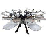 Heavy Duty 6 Color 6 Station Screen Printer With Micro Registration and Aluminium Platen