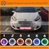 Hot Sale High Quality Angel Eyes Foglight Projector Lens for Ford Fiesta Super Bright Angel Eyes Foglights for Ford Fiesta 2013