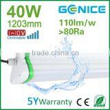 IP65 40W AC100-277V Tri Proof Led Light,1200mm Dimmable Waterproof IP65 Batten Light,led Triproof Light