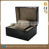 Custom Black Lacquered Finished Wood Watch Gift Box