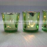 Spraying Green Color Tealight Glass Candle Holder Holiday Decoration in Valentines Day thumbnail-1
