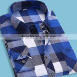 2015 latest design men's long sleeve check flannel shirt men dress shirts italian shirt