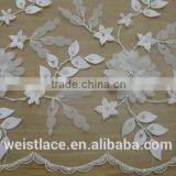 3D Flower Lace/ Beautiful Lace/ Beading Decorate/ Plane Fabrics thumbnail-1