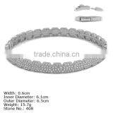 CZQ-0093 Sterling Silver Bangle 925 Solid Womens Sterling Silver Latest Fashion Bangle thumbnail-4
