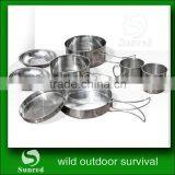 fashionable unique cooking pots set fry pan for camping