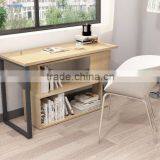 Rotate Living Room Furniture Simple Computer Desk With Bokshelf thumbnail-2