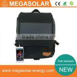 Dual shoulder solar bag with sunpower solar panel for phone