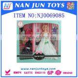 11.5 Inch Plastic Pretty Doll With Different Dress Shoes and Handbag and so on thumbnail-1