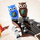 Portable LCD Clip cartoon tuner,owl tuner,chromatic,Guitar bass,ukulele,Violin tuner