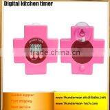 Geometric Drawing LCD Display Digital Kitchen Timers With Magnetic Function
