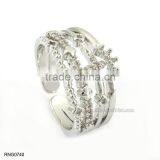 New Five-pointed Star Copper Zircon Diamond Ring For Girls thumbnail-3