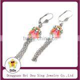 Fashion 316L Stainless Steel Religionary Christian Enamel Cartoon Style Virgin Mary Mother God Charm Hoop Earrings Wholesale thumbnail-1